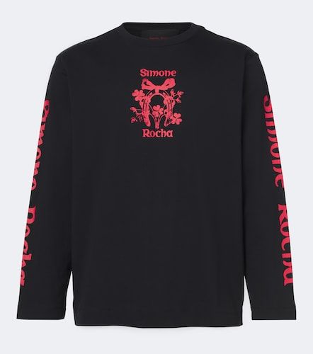 Camiseta de jersey de algodón estampada - Simone Rocha - Modalova