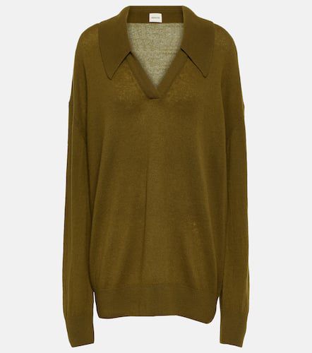 Elsia oversized cashmere polo sweater - Khaite - Modalova