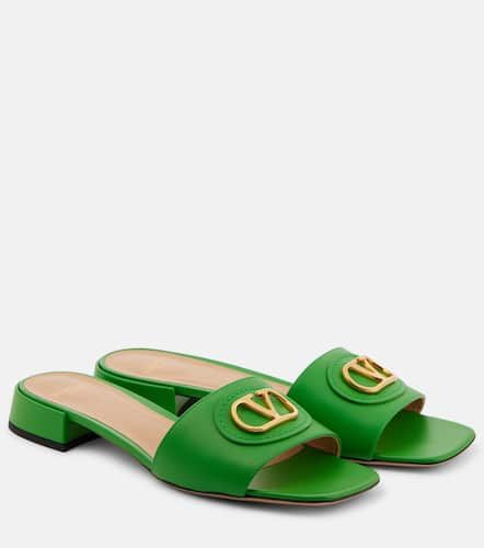 VLogo Signature leather slides - Valentino Garavani - Modalova