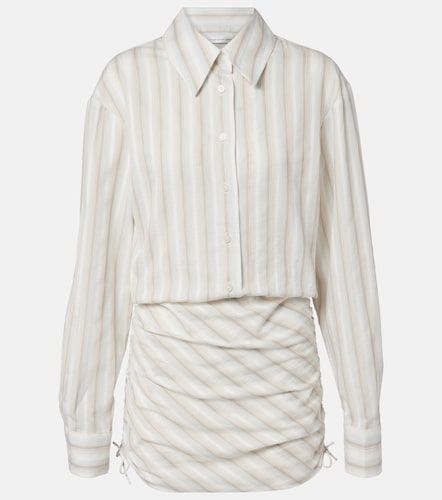 Camisa de algodón a rayas fruncida - Christopher Esber - Modalova
