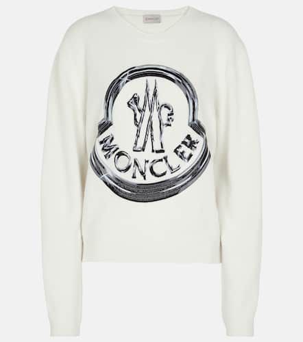 Logo wool and cashmere sweater - Moncler - Modalova