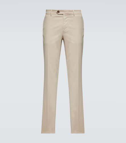 Pantalones slim de mezcla de algodón - Brunello Cucinelli - Modalova