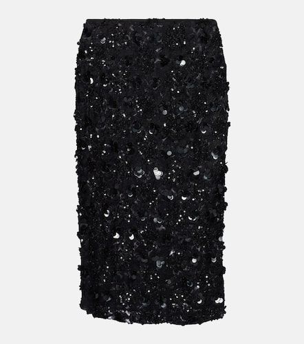 Floral-appliquÃ© sequined pencil skirt - Dolce&Gabbana - Modalova