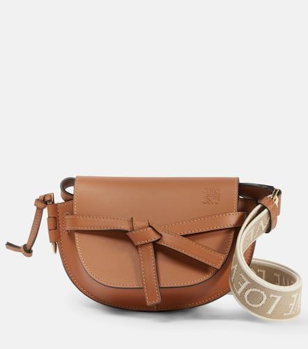 Bolso Gate Dual Mini de piel y jacquard - Loewe - Modalova