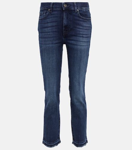 Jeans The Straight Crop de tiro alto - 7 For All Mankind - Modalova