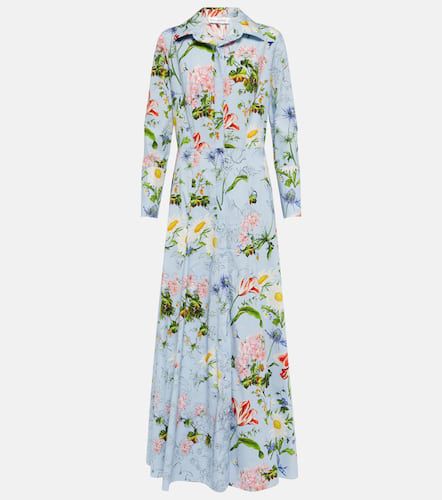 Floral cotton-blend maxi dress - Oscar de la Renta - Modalova