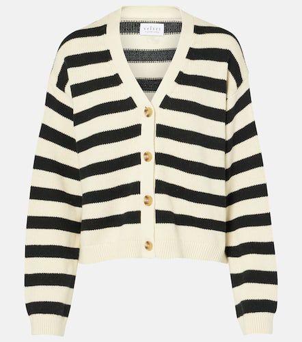 Elodie striped cotton and cashmere cardigan - Velvet - Modalova