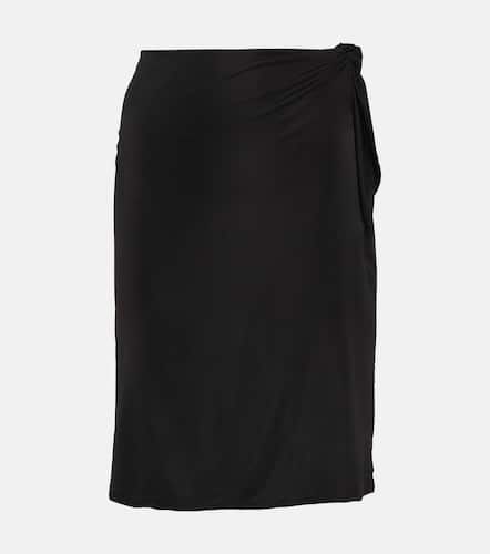 Tie-detail jersey pencil skirt - Saint Laurent - Modalova