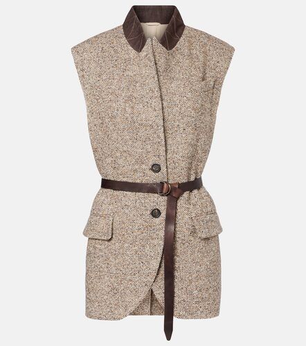 Belted wool and silk-blend vest - Brunello Cucinelli - Modalova