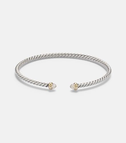 Bracciale Micro Cable Flex® in sterling e oro 14kt con diamanti - David Yurman - Modalova