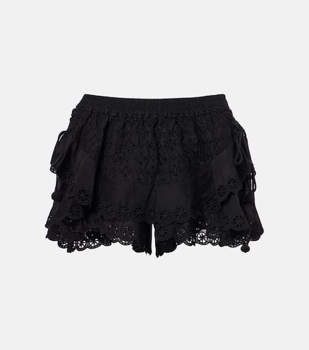 Shorts Neis de algodón y seda con bordado inglés - Isabel Marant - Modalova