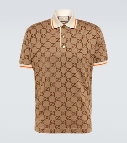 Polo in jacquard di seta e cotone GG - Gucci - Modalova