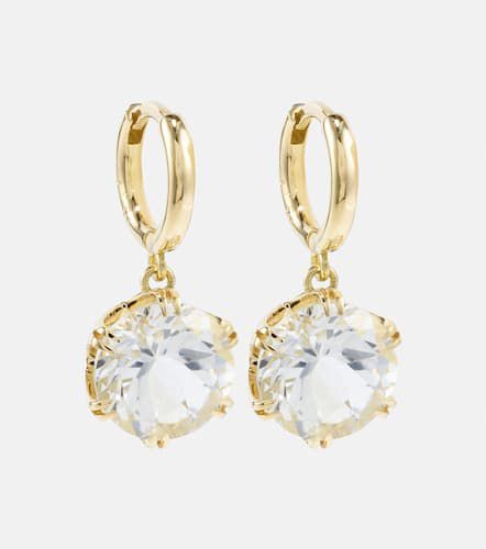 Crown Mini 18kt gold earrings with topaz - Ileana Makri - Modalova