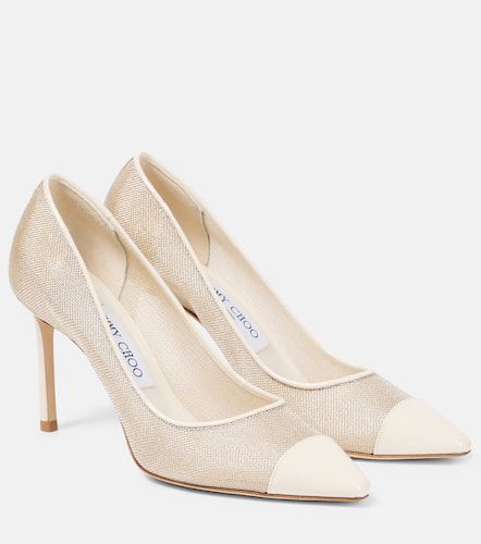 Romy 85 mesh and leather pumps - Jimmy Choo - Modalova