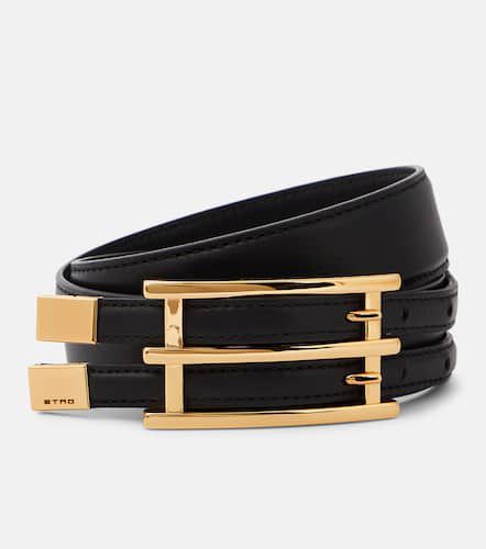 Double Buckle slim leather belt - Etro - Modalova
