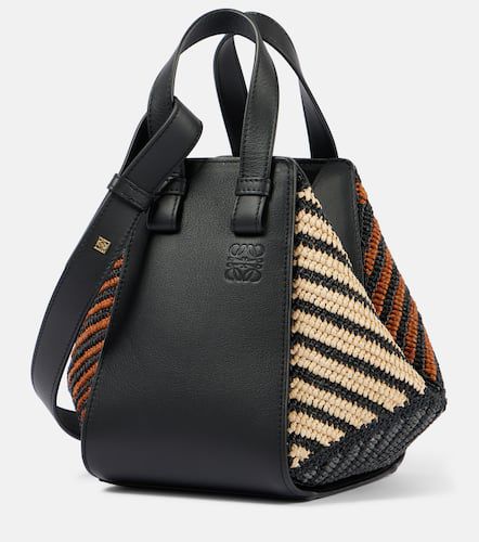 Borsa Hammock Small in rafia e pelle - Loewe - Modalova