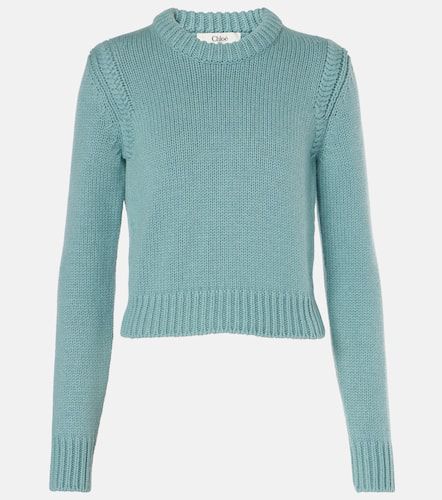 Chloé Cropped cashmere and cotton sweater - Chloe - Modalova