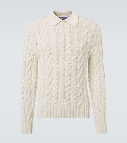 Cable-knit cotton-blend sweater - Ralph Lauren Purple Label - Modalova