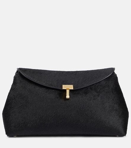 Clutch T-Lock Small aus Kalbshaar - Toteme - Modalova