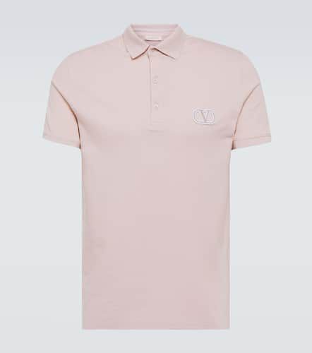 Logo cotton piqué polo shirt - Valentino - Modalova