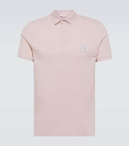 Polo de piqué de algodón con logo - Valentino - Modalova