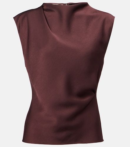 Vince Top de satén drapeado - Vince - Modalova