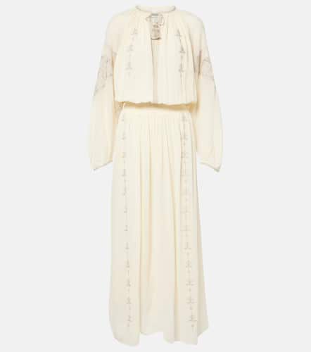 Odilia embroidered silk maxi dress - Isabel Marant - Modalova