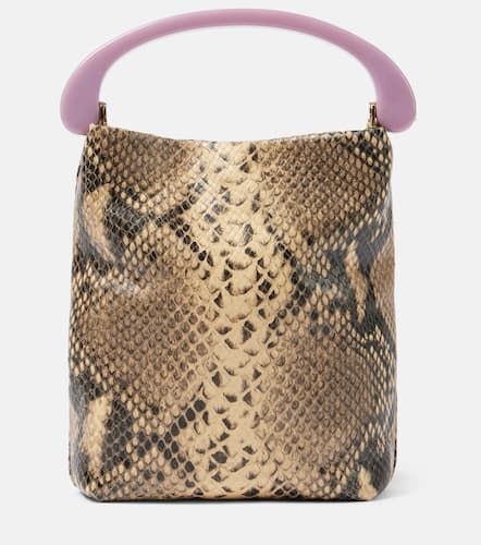 Small snake-effect leather tote bag - Dries Van Noten - Modalova