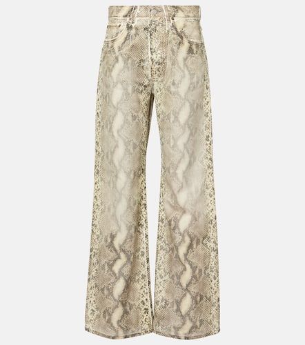Snake-print mid-rise wide-leg jeans - Acne Studios - Modalova