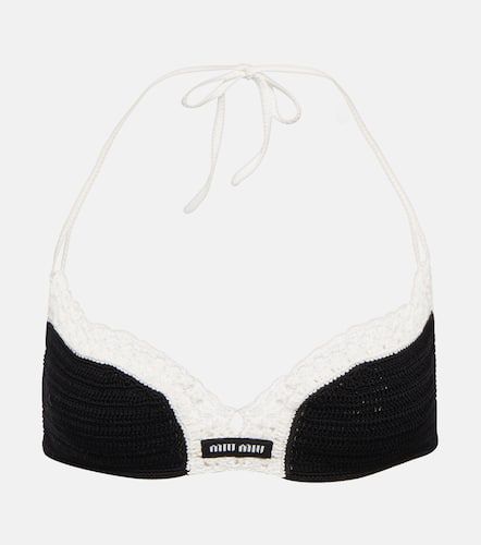 Miu Miu Crochet cotton bra top - Miu Miu - Modalova