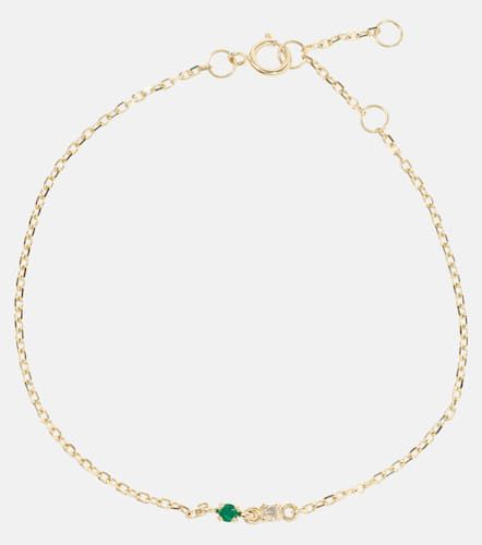 Bracciale Tiny Emerald Goddess in 14kt con smeraldi e diamanti - Stone and Strand - Modalova