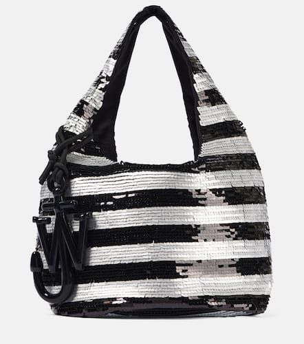 Borsa Mini con paillettes a righe - JW Anderson - Modalova