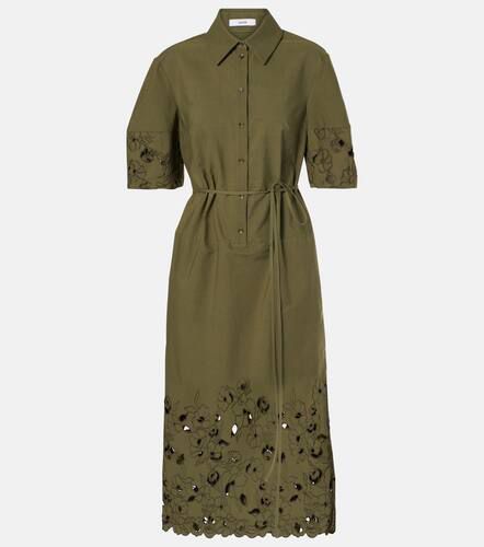 Belted cotton-blend shirt dress - Erdem - Modalova