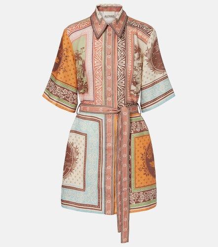Alémais Vestido camisero Alberta de lino estampado - Alemais - Modalova