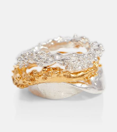 The Infernal Rocks set of 3 sterling silver and 24kt gold-plated rings - Alighieri - Modalova