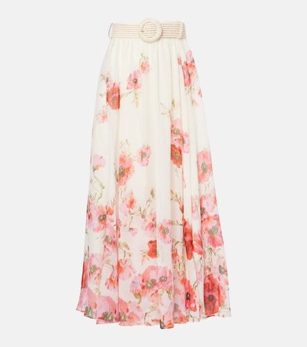Falda larga Lightburst de algodón y seda - Zimmermann - Modalova