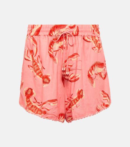 Shorts Lobsters in misto lino con stampa - Farm Rio - Modalova