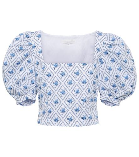 Tessa cotton puff-sleeve top - Caroline Constas - Modalova