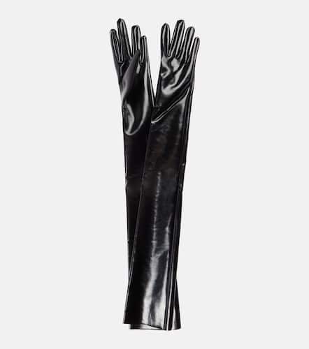 Faux patent leather gloves - Norma Kamali - Modalova