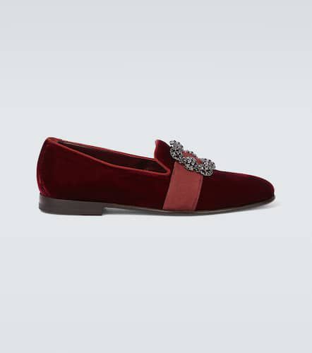 Verzierte Loafers Carlton aus Samt - Manolo Blahnik - Modalova