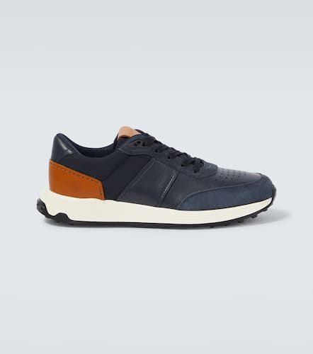 Suede-trimmed leather sneakers - Tod's - Modalova
