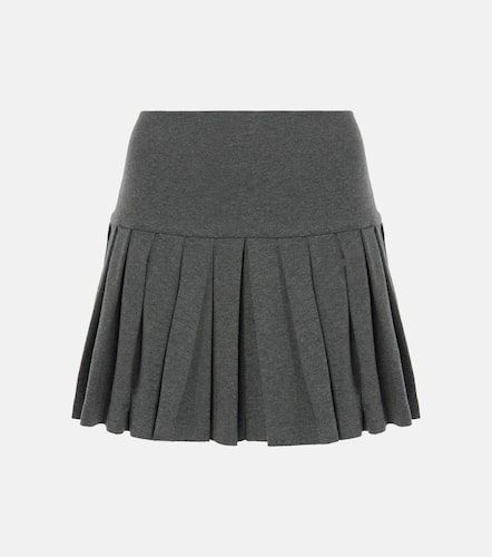 Pleated cotton-blend miniskirt - Norma Kamali - Modalova