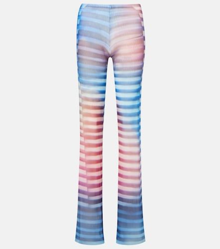 Printed striped mesh flared pants - Jean Paul Gaultier - Modalova