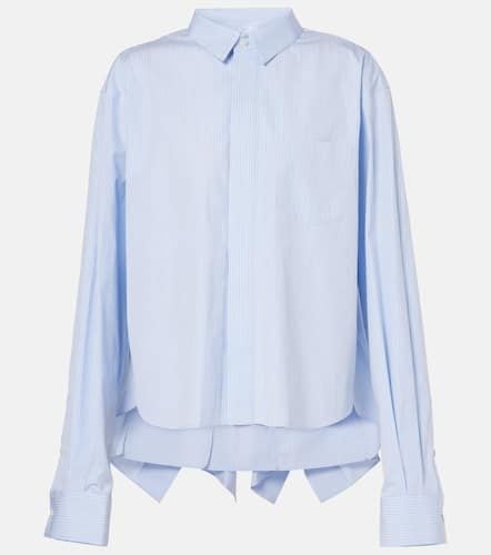 Camicia in popeline di cotone con volant - Sacai - Modalova