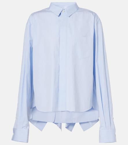 Camisa de popelín de algodón a rayas - Sacai - Modalova