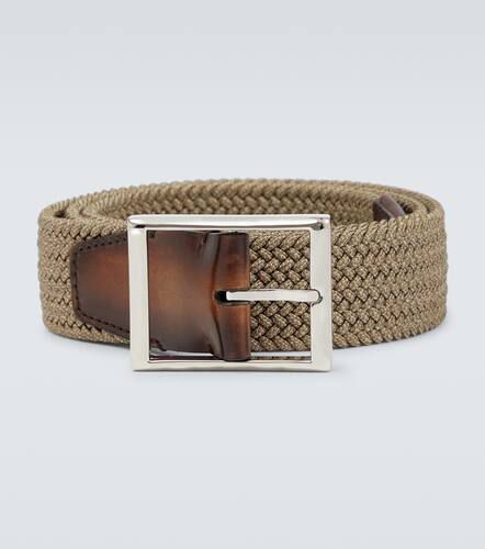 Classic fabric and leather belt - Berluti - Modalova