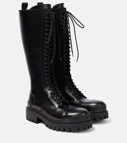Strike leather lace-up boots - Balenciaga - Modalova