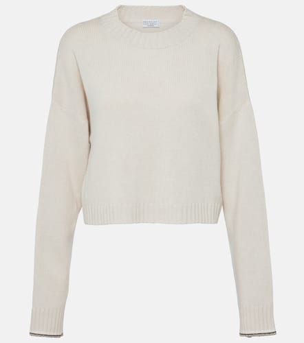 Pullover in lana, cashmere e seta - Brunello Cucinelli - Modalova