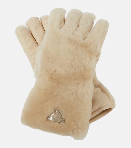 Prada Shearling gloves - Prada - Modalova