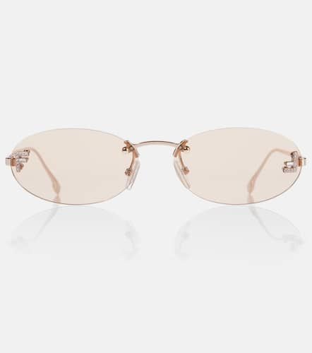 First Crystal oval sunglasses - Fendi - Modalova